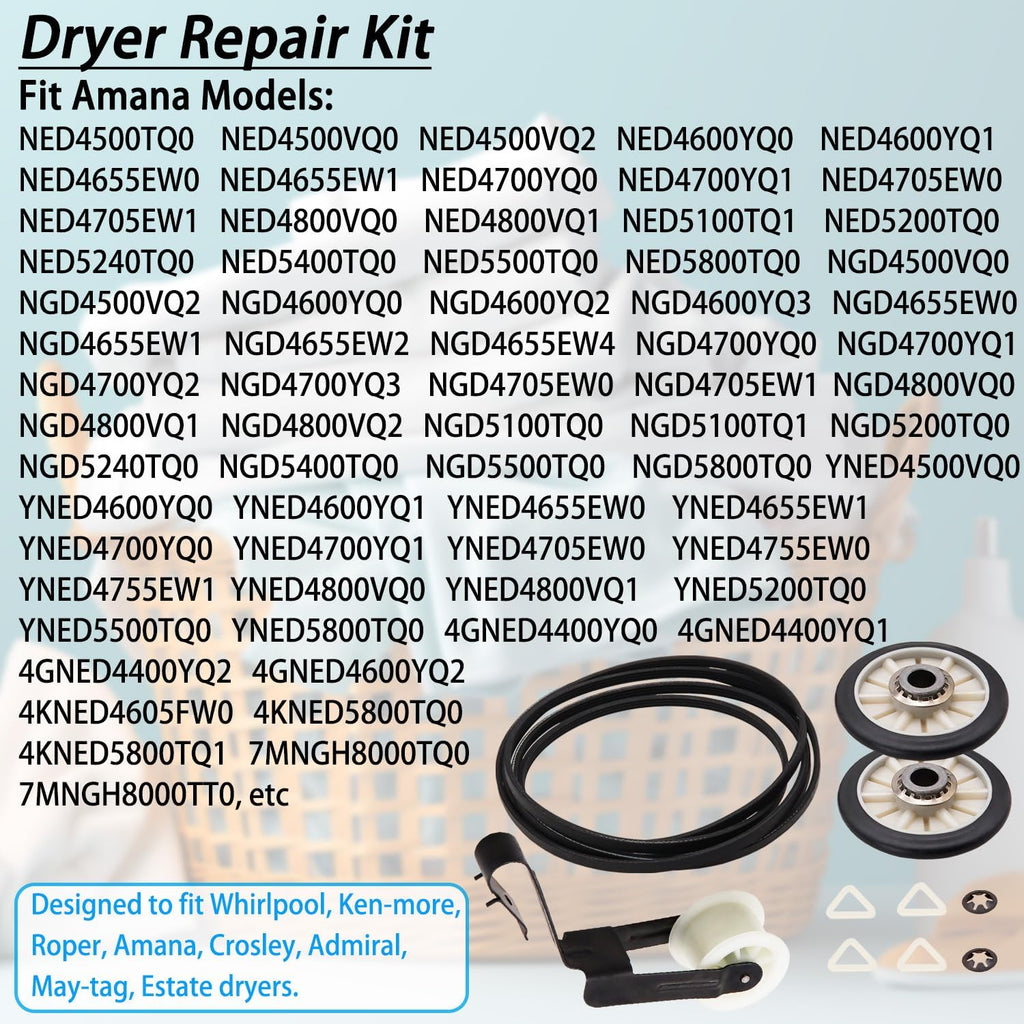 NED5240TQ0 NED4500VQ2 NED4705EW1 NED4500VQ2 Dryer Repair Kit for Amana