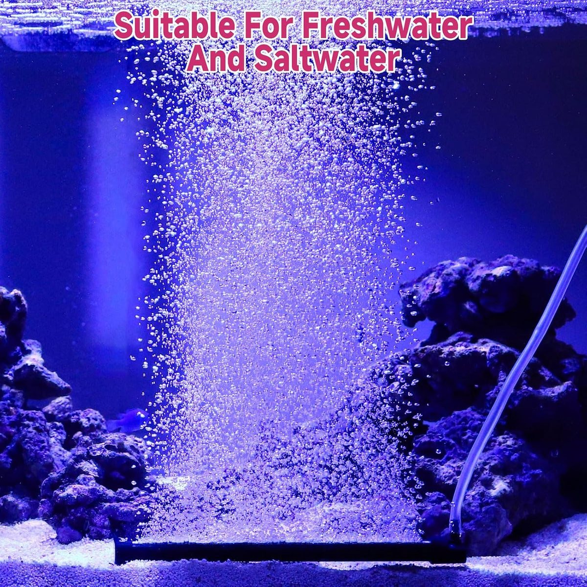 Aquarium Bubble Curtain Wall, Quiet Fish Tank Air Stone with Accessories, High Dissolved Aquarium Bubbler Oxygen