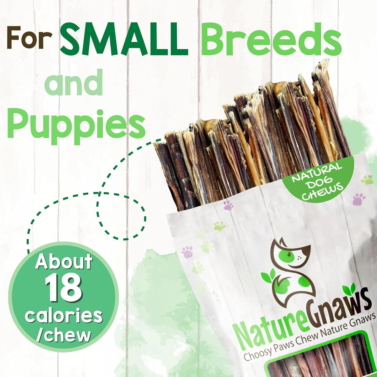 Extra Thin Pork Bully Sticks 5-6" Dog Chews, 15 Count