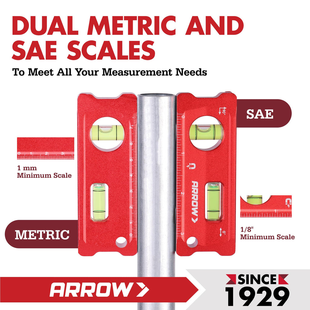 ARROW 4-Inch Torpedo Level, Small Magnetic Leveler Tool