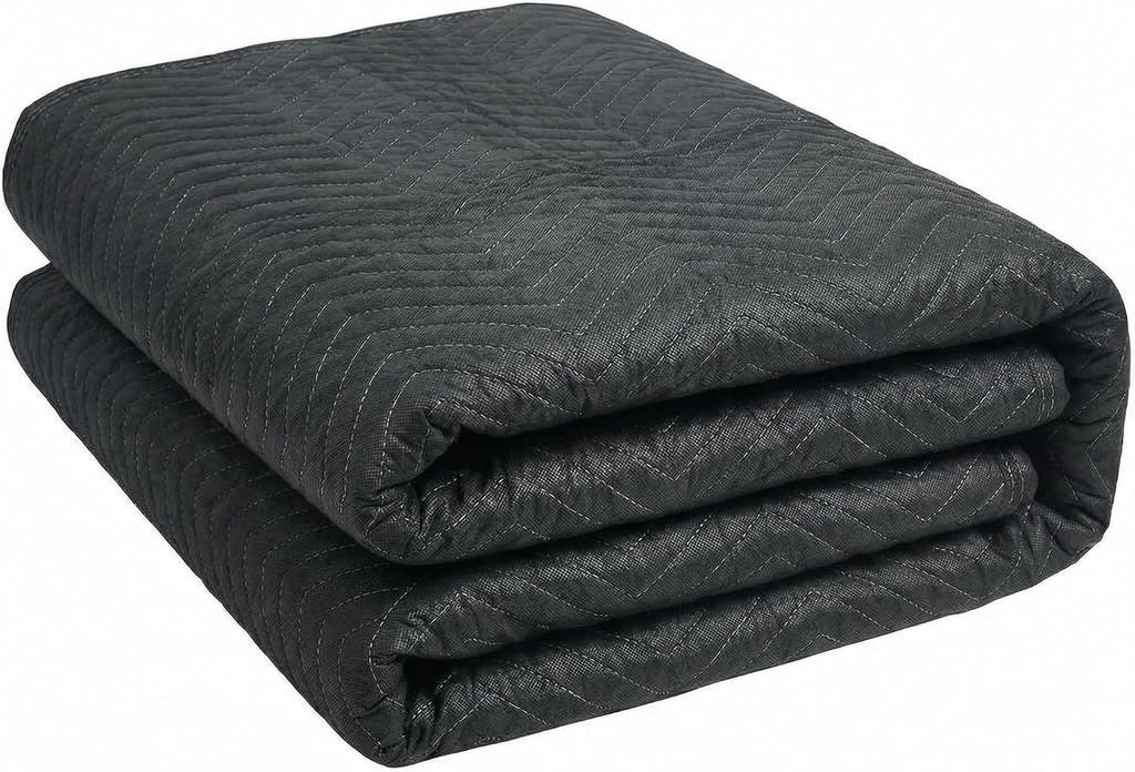 1 Piece Moving Blanket, Black Non-Woven Fabric, 183x203cm, Scratch-Proof, Dust-Proof, Stain-Proof, Cushioning
