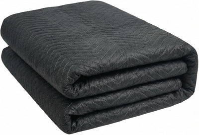 1 Piece Moving Blanket, Black Non-Woven Fabric, 183x203cm, Scratch-Proof, Dust-Proof, Stain-Proof, Cushioning