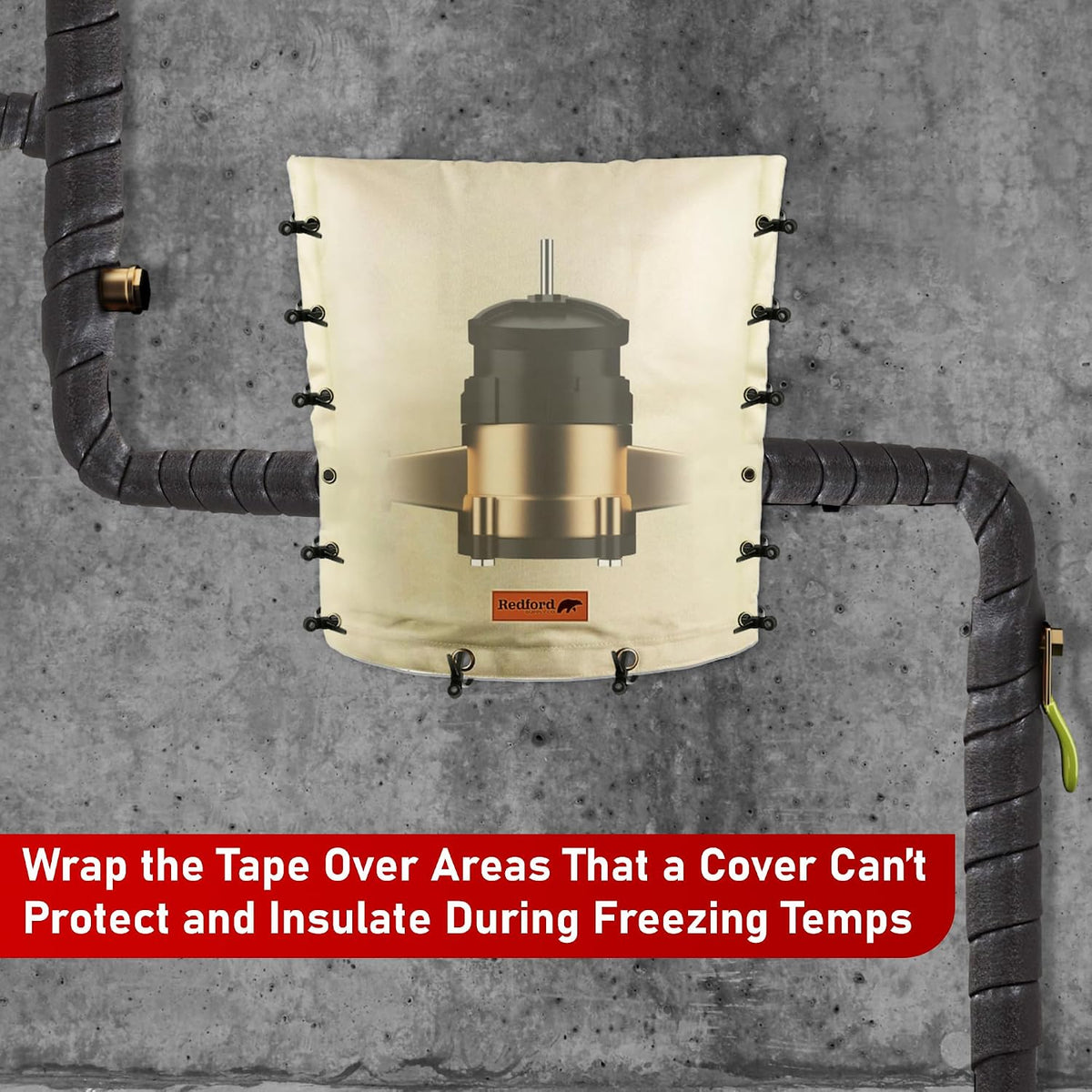 5 inch x 14 ft, Pipe Insulation, Outdoor Pipe Insulation Wrap for Winter Freeze Protection, Water Line Freeze