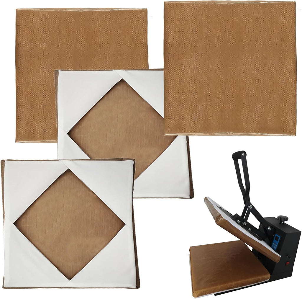 Heat Press Covers 15x15 4Pcs for Speed Easy Sublimation Protection | Reusable Heat Press Platen Wrap Cover, No Need