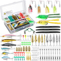 Fishing Lures, All-in-One Fishing Tackle Box with Tackle Included, Fishing Gear Lure Bait Accessories Kit for
