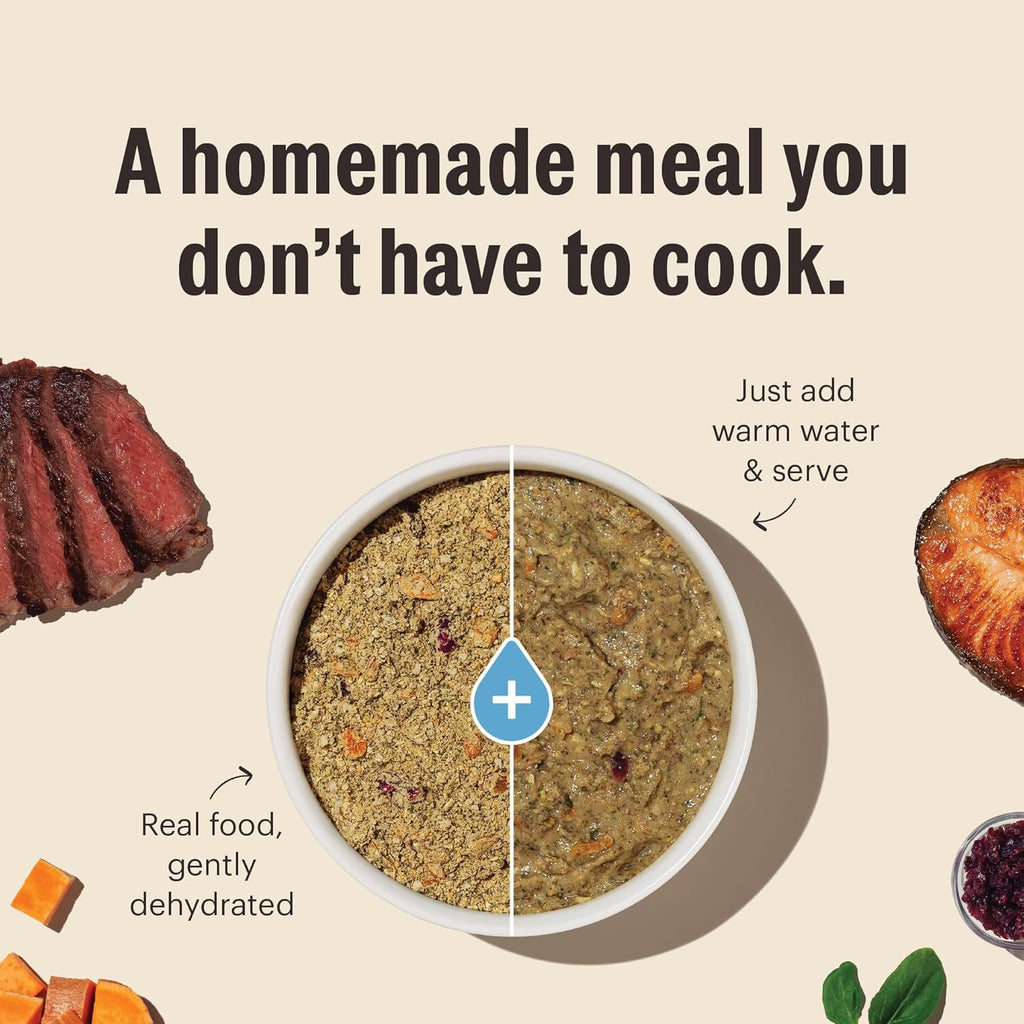Wholemade Whole Grain Fish & Oats Recipe, Human Grade Dehydrated Dog Food, Just Add Water, Supports Digestion, Skin &