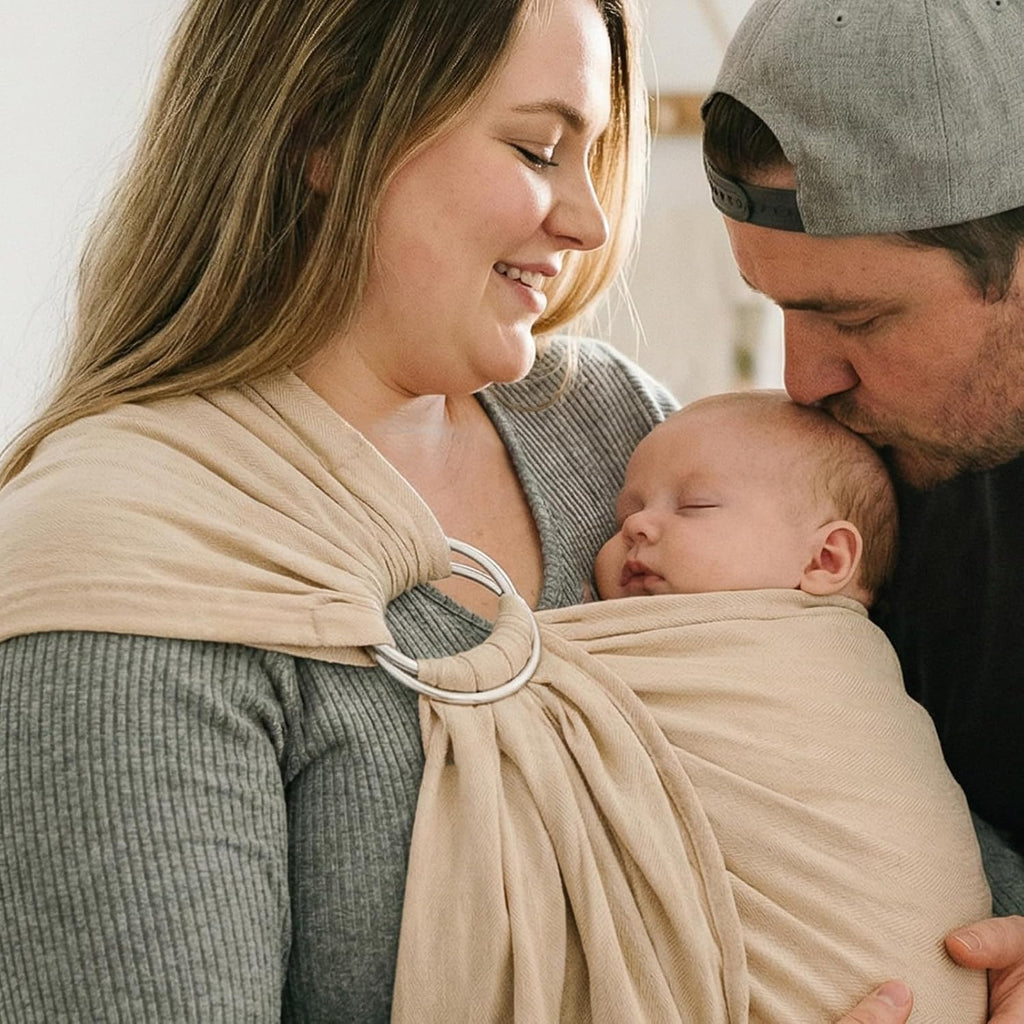 Baby Ring Sling Wrap, Lightweight Baby Carrier Sling Toddler Sling, Cotton Infants Wraps Carrier (7-35 lbs) for