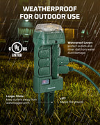 Outdoor Power Stake Timer, Mechanical Strip Timer with 6ft Cord