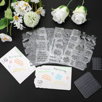 4 Sheet Sentiments Rubber Clear Stamps Set for Card Making and DIY