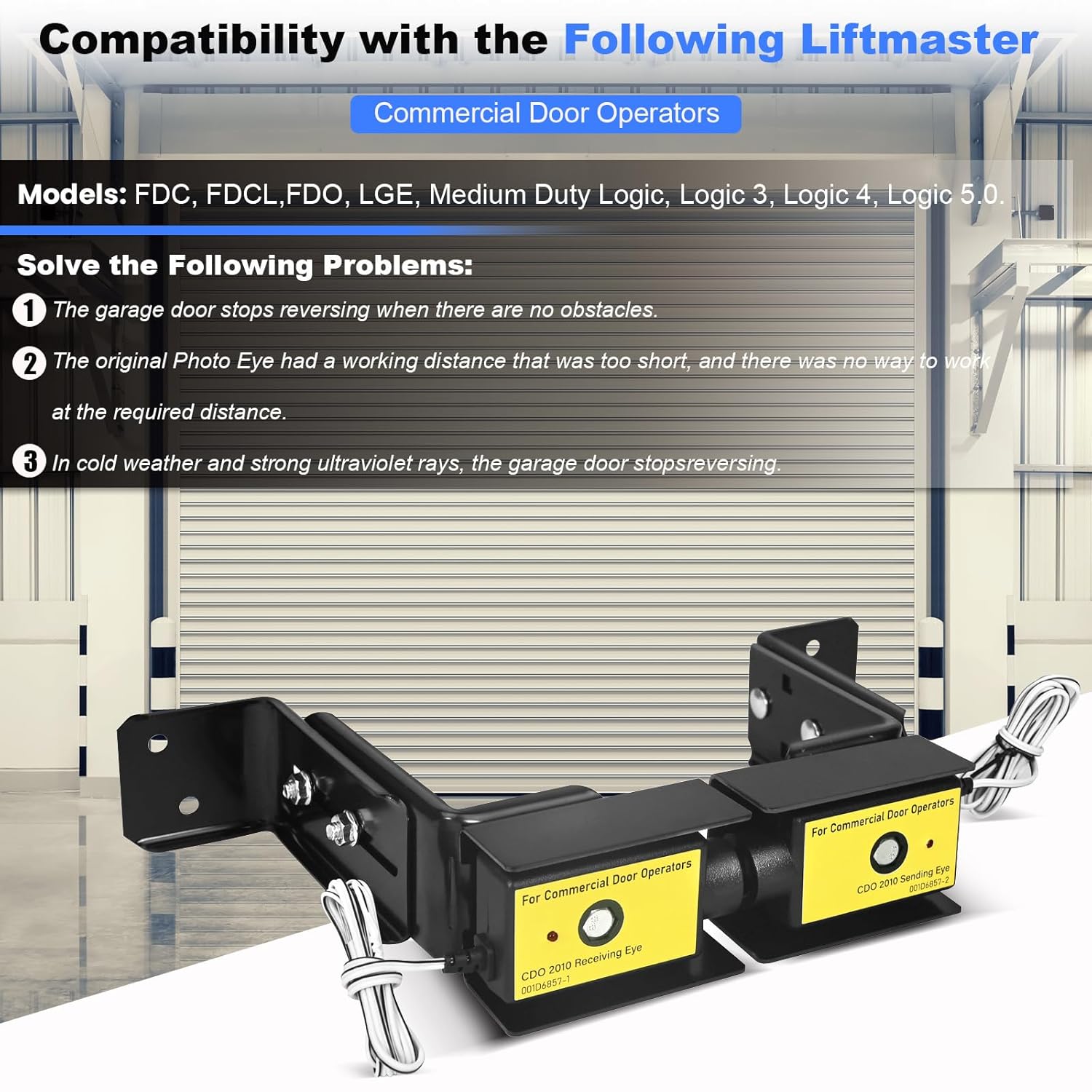 CPS-U Commercial Photo Eyes fit for LiftMaster Safety Sensors Door