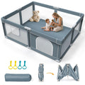 Foldable Baby Playpen - 71"×59" Collapsible Playpen for Babies and Toddlers | Portable Travel Play Yard
