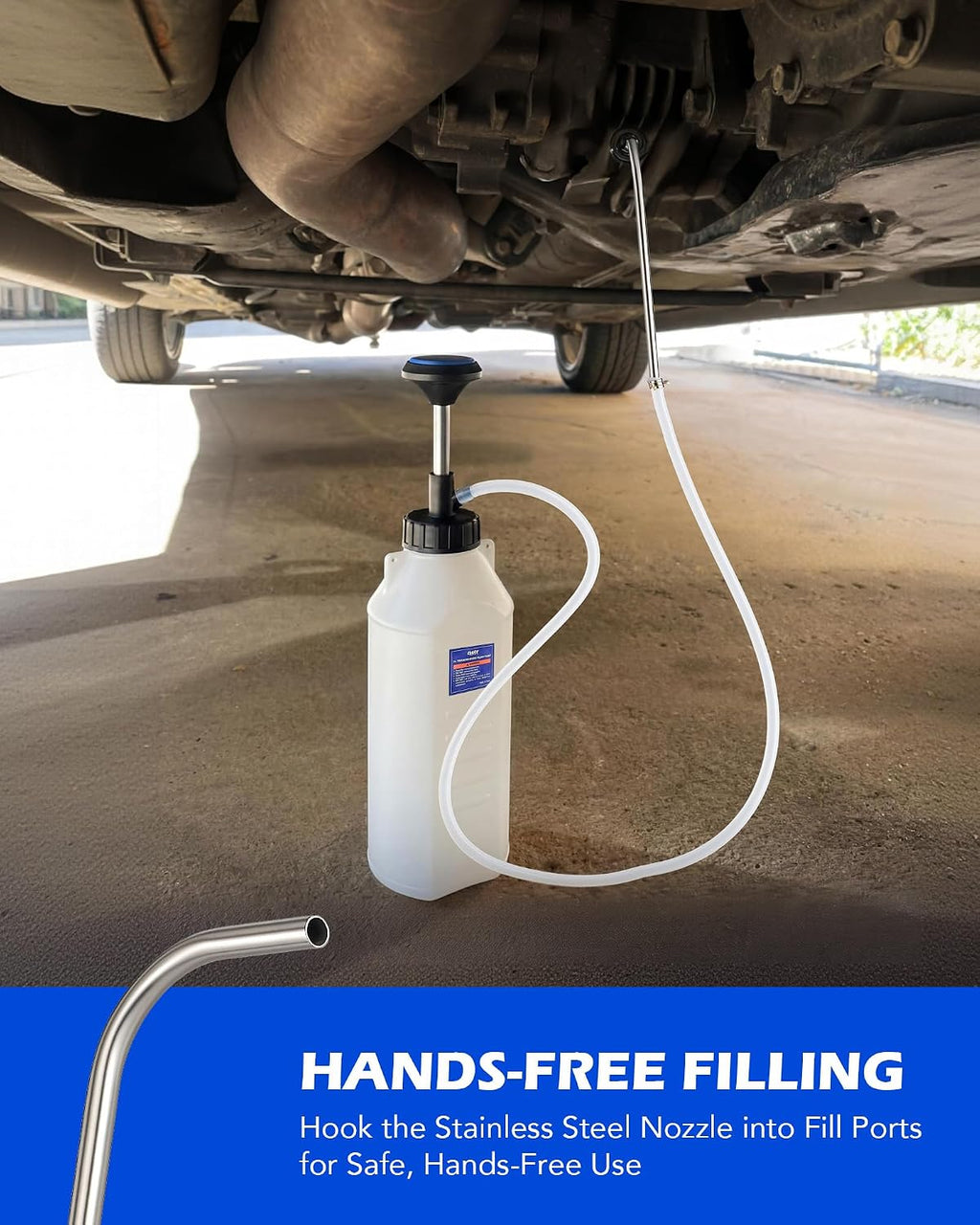 OMT 1L Hand Fuel Pump, Multi-Purpose Oil Pump with 39" Silicone Hose