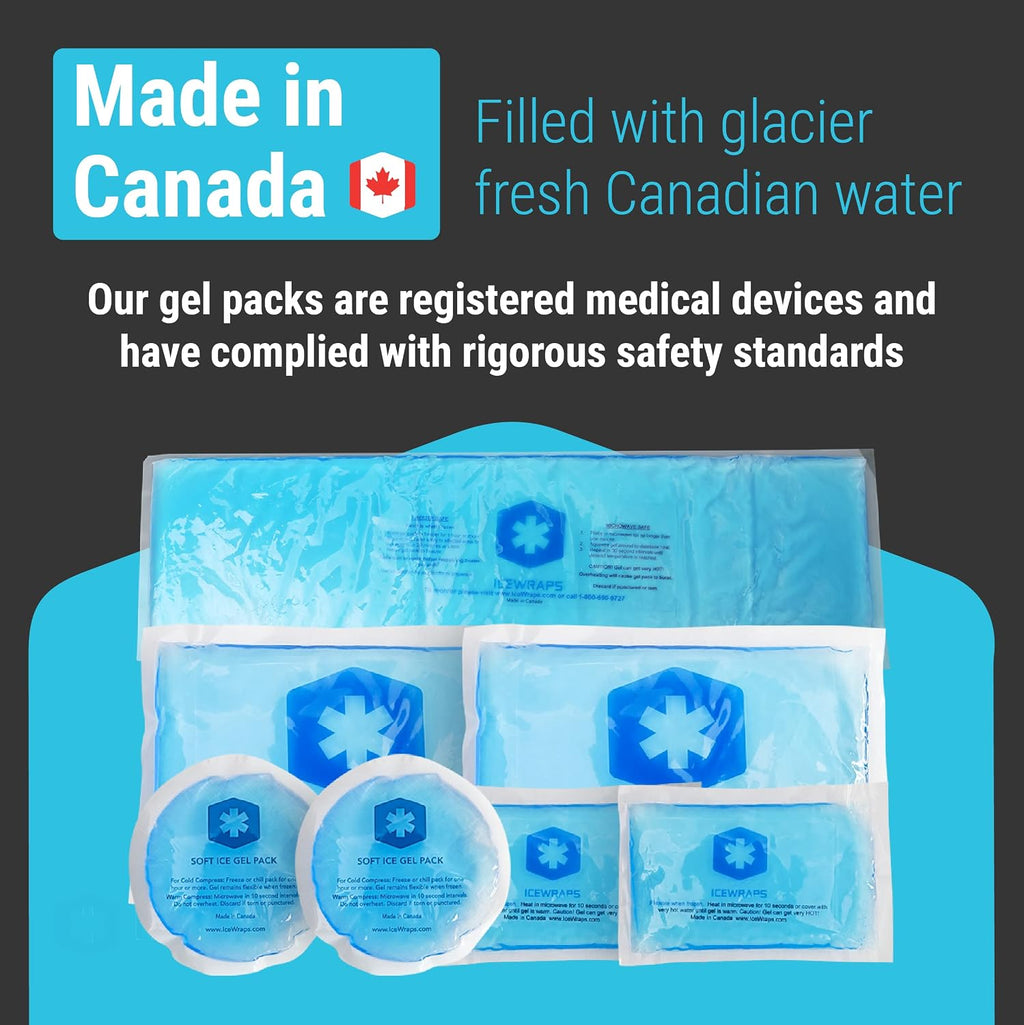 Reusable Ice Packs Compact in 4 Sizes, Soft Cooling Pack 7 Pack