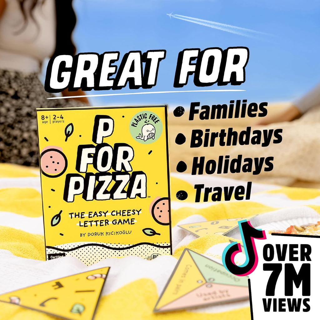P for Pizza: Family Card Game | Great for Adults and Kids | Perfect Lightweight Travel Fun for Any Occasion | The