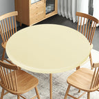 Fitted Round Table Cloth, Fits Round Tablecloth for 40-44", Cream