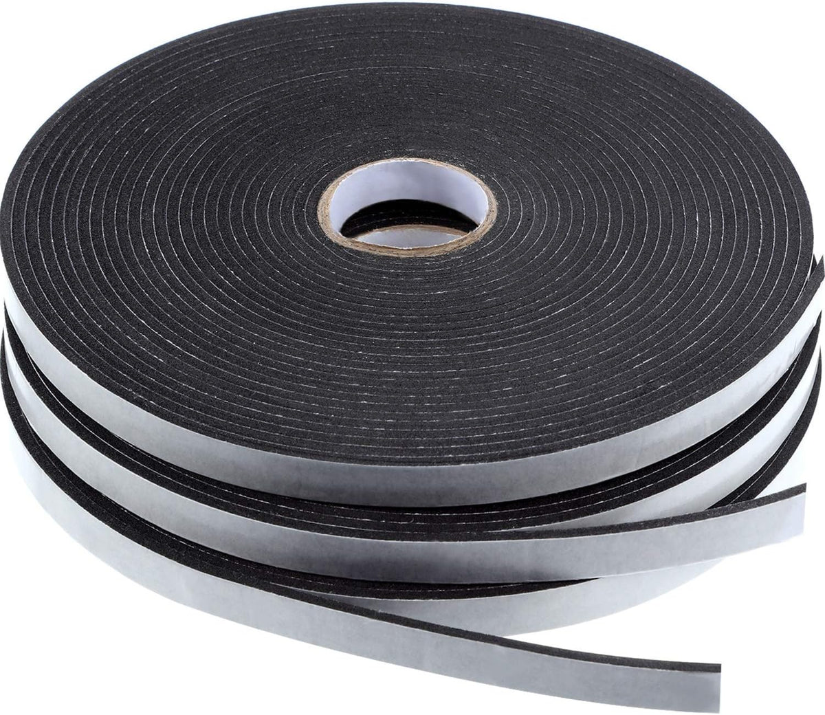3 Rolls 1/2" x 32.8 ft Double Sided Foam Tape, 1/8" Thick Seal Strip