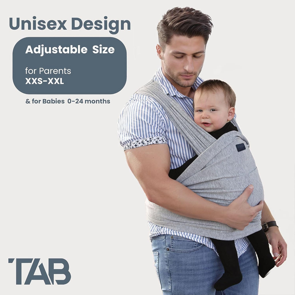 Baby Wrap Ring Sling Carrier, Newborn to Toddler, Adjustable Ergonomic Design for Mom & Dad, Soft Breathable