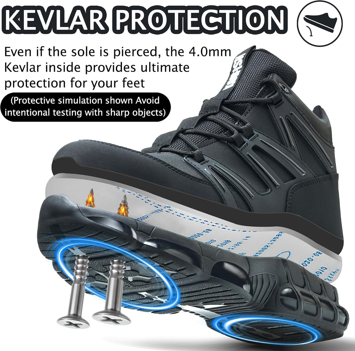 Steel Toe Work Boots for Men Women, Waterproof Steel Toe Boots | Lightweight, Air Cushion, Puncture Resistant