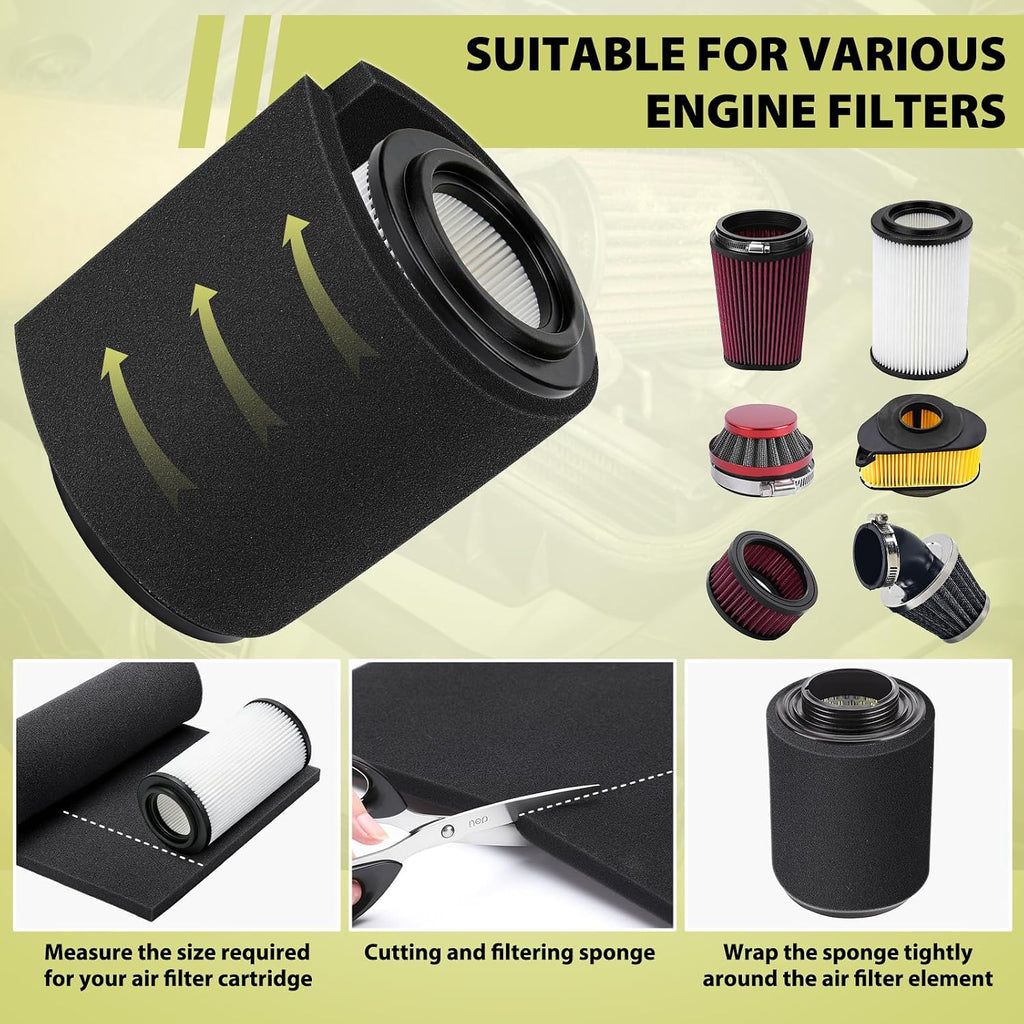 Air Filter Foam Sheet, Washable & Reusable 60 PPI Coarse Polyurethane Foam
