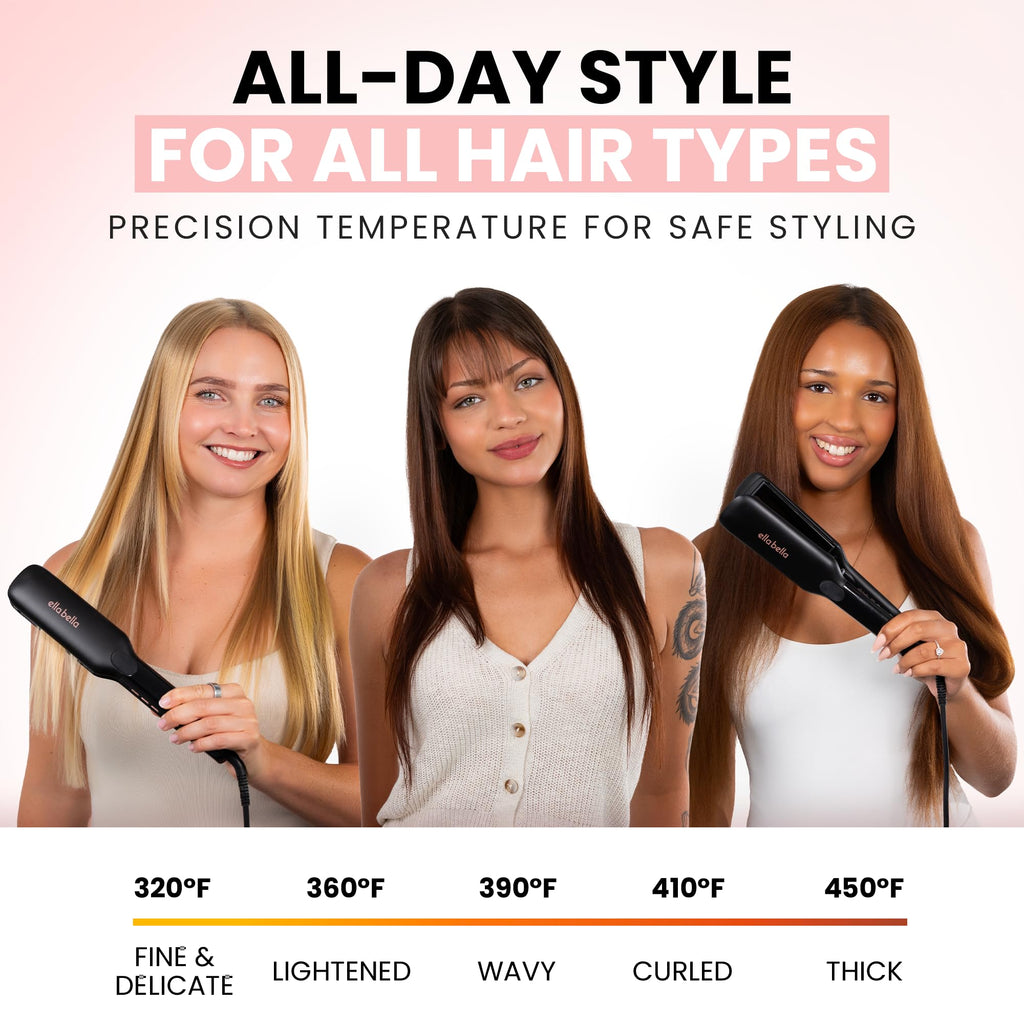 Titanium Flat Iron Hair Straightener Large with Infrared