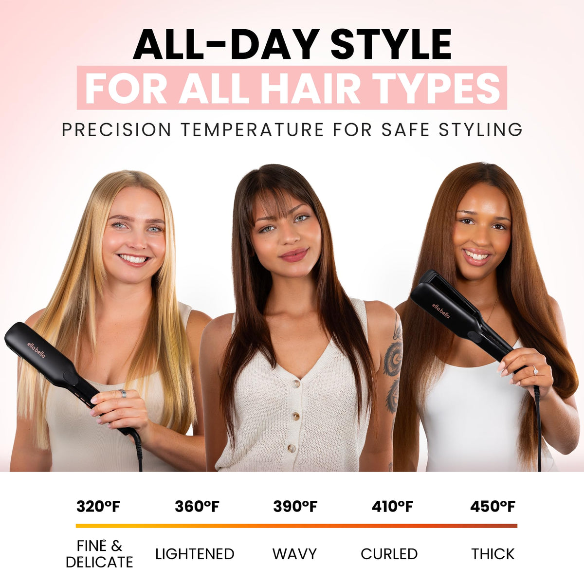 Titanium Flat Iron Hair Straightener Large with Infrared