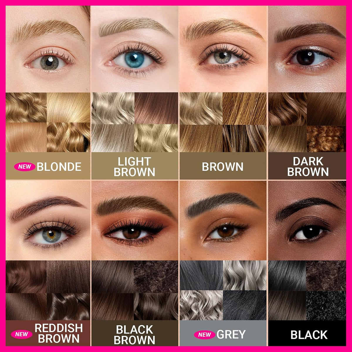 Curved Eyebrow Pen, Waterproof with Hair-Like Brows, Dark Brown