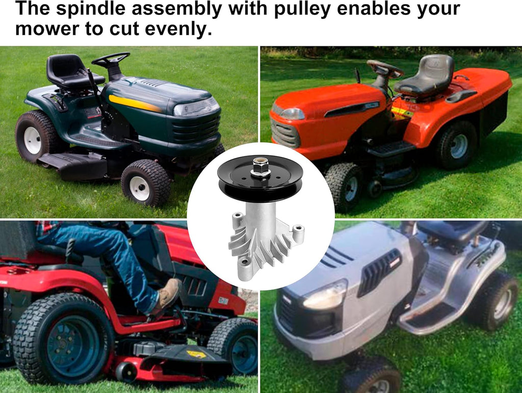 130794 Spindle 153535 Pulley Compatible with Craftsman Mower - Spindle Assembly with Pulley Compatible with Craftsman