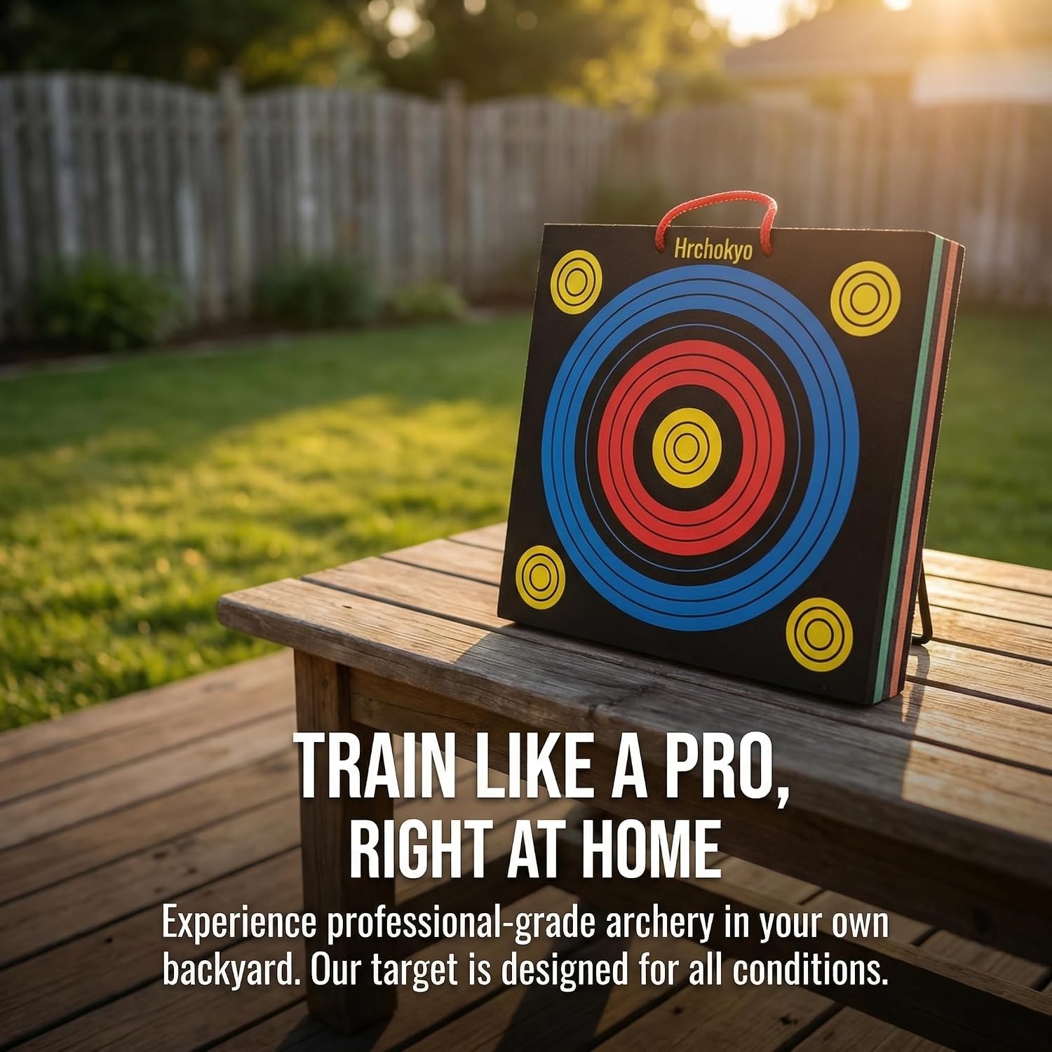 Archery Target - 20" XPE Foam Square Target for Recurve & Compound Bows, Suggestion 15–25lbs Bows, Portable Backyard