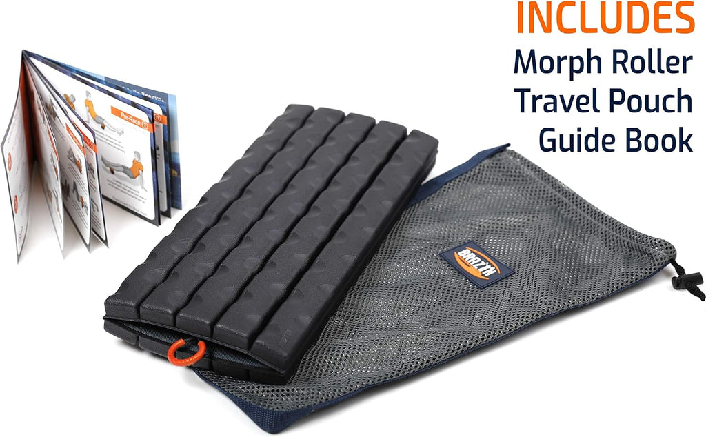 Morph Foam Roller: Collapsible Travel Foam Roller for Back Pain Relief, Workout Muscle Recovery, Back Massager, Deep