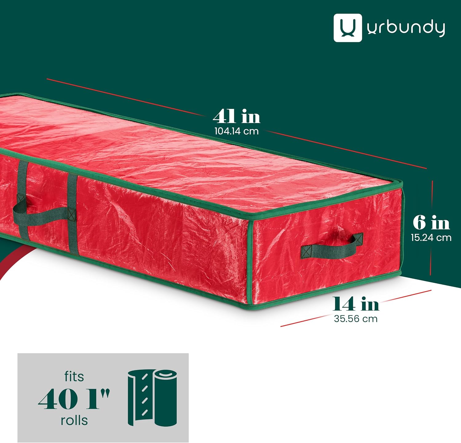 Heavy Duty Wrapping Paper Organizer Storage Bag Red - Christmas Storage Organizer For Wrapping Paper And Gift Bag