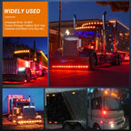 2.5" Oval Side Marker Light 10PCS Amber 2 Diode LED Fender Lights