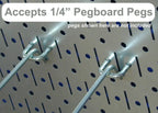 Pegboard Organizer 4 ft. Metal Pegboard Standard Tool Storage Kit with Black Toolboard and Black Accessories