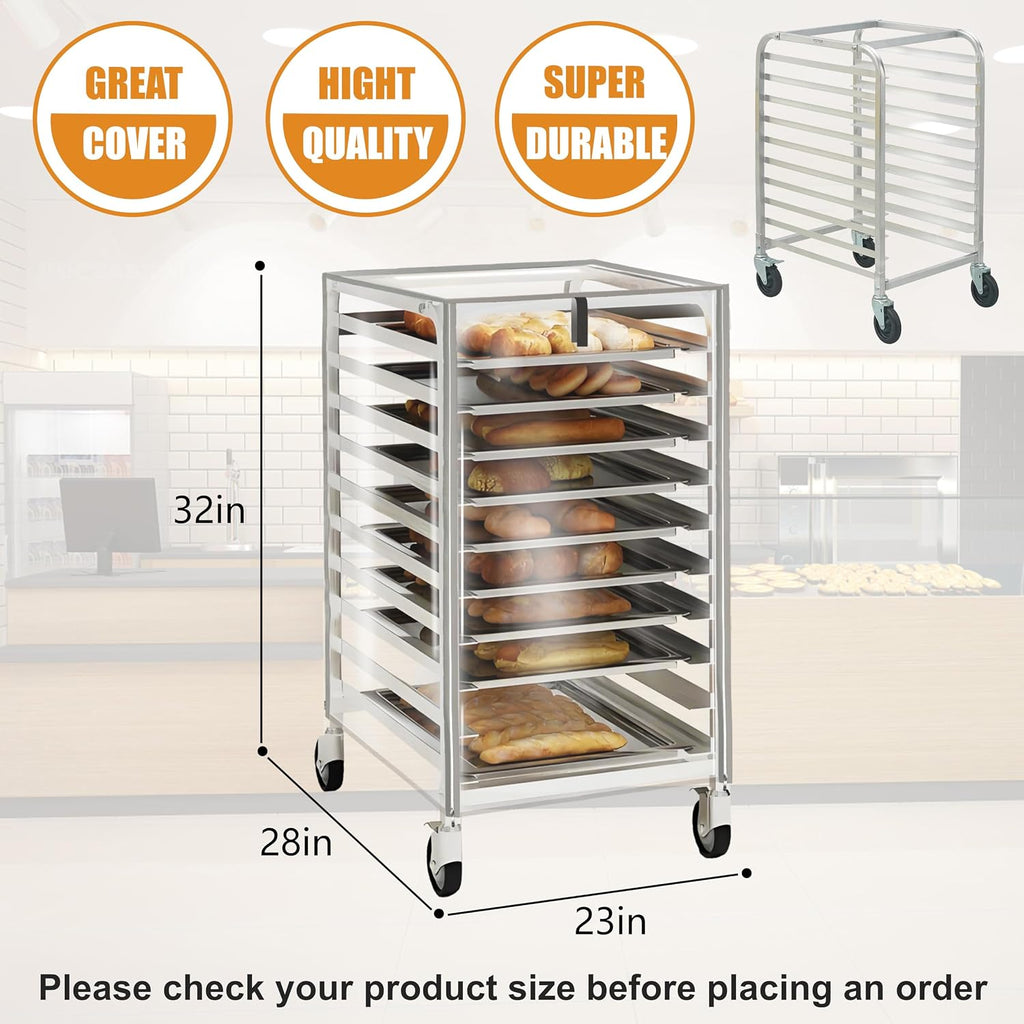 Commercial Bun Pan Rack Cover, 23" W x 28" D x 32" H