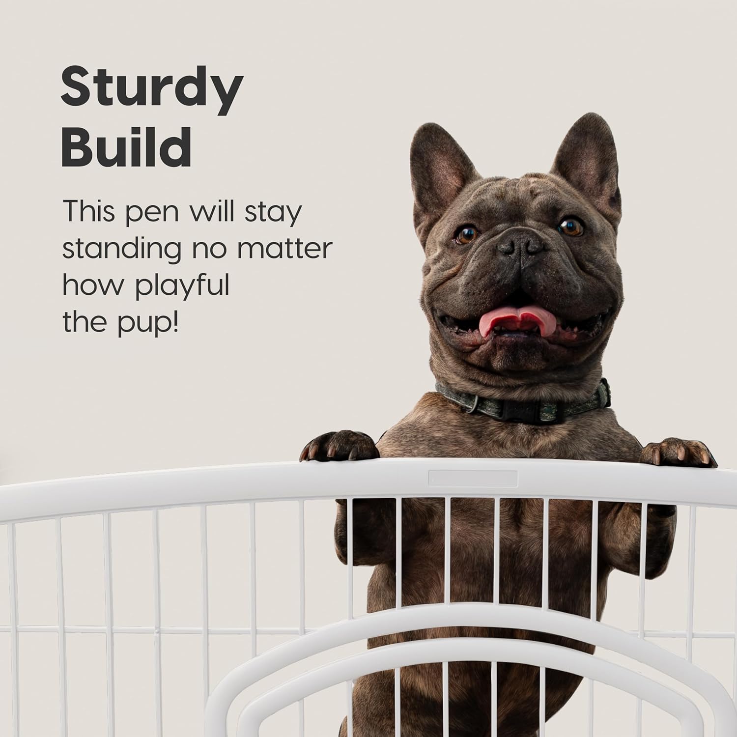 Dog Playpen, 4-Panel 24" Pet Playpen, Puppy Playpen, Indoor/Outdoor Dog Pen, 35 x 35 x 24, Foldable, Customizable