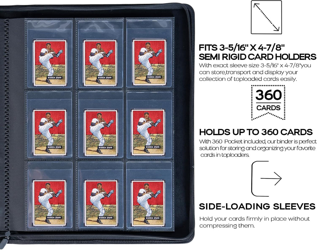 Semi Rigid Card Holder Binder - Card Saver 1 Binder for Semi Rigid Card Holders, Semi Rigid Card Holder Album Fits