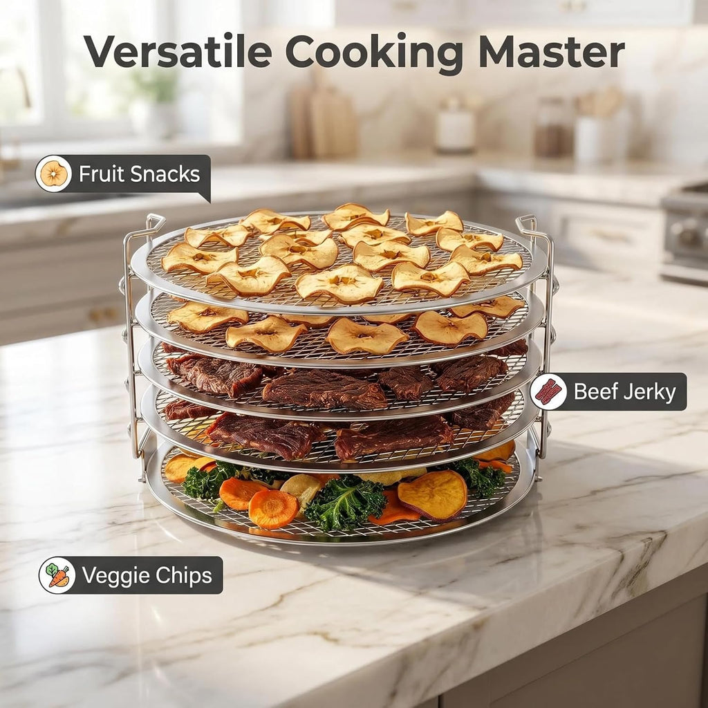 Dehydrator Rack Stainless Steel Stand Accessories Compatible with Ninja Foodi Pressure Cooker and Air Fryer 6.5 and 8
