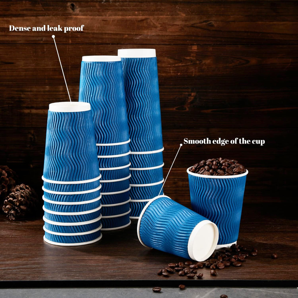 Coffee Cups 12 oz 120 Pack Disposable Paper Coffee Cups Insulated