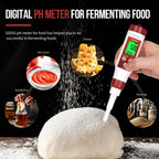 Digital pH Meter for Food Fermentation with pH Calibration Solution