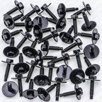 Rexka 40pcs M4.8 Hex Head Sems Body Bolt Screw for Bumper Fender Splash Shield Under Cover