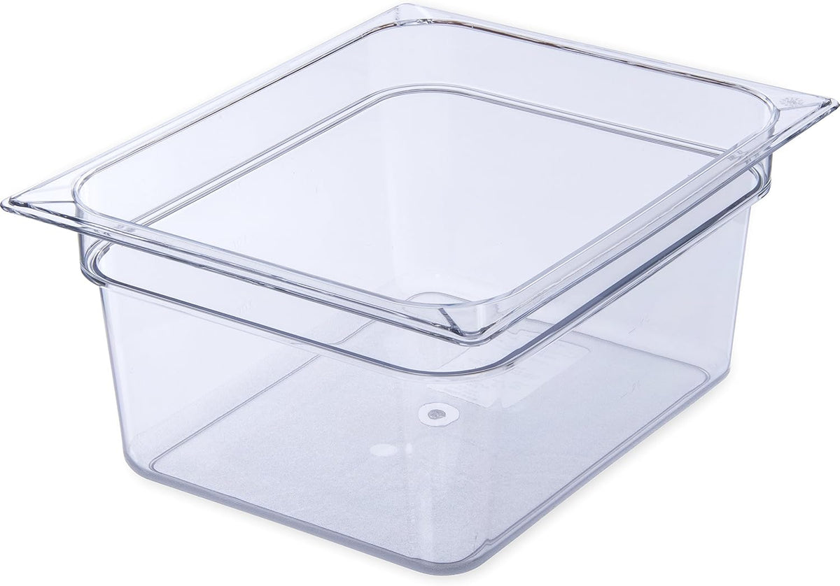Storplus 1/2-Size Food Pan for Catering, Buffets, and Restaurants, Polycarbonate 6 Inches Deep, Clear