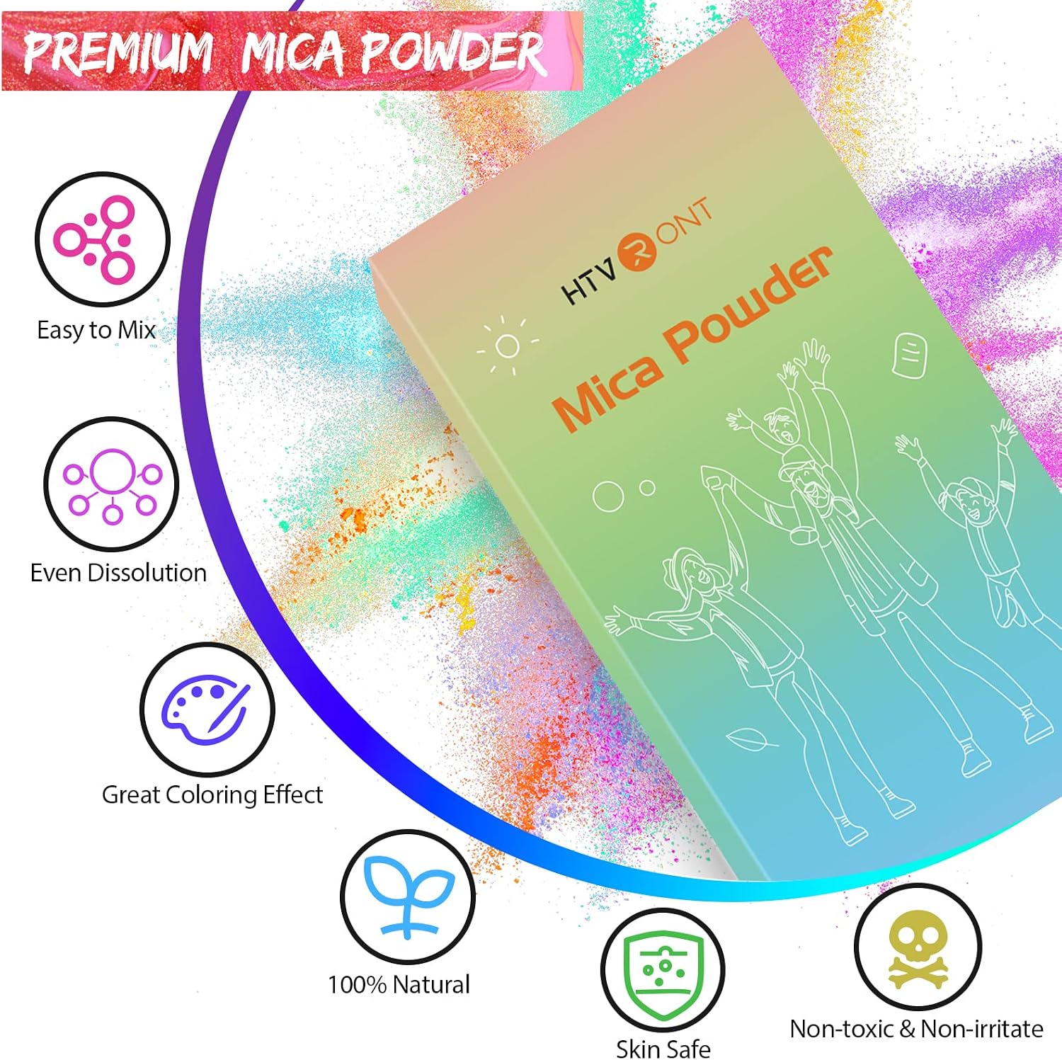 Mica Powder for Resin 104g - 26 Colors Epoxy Pigment Dye | Cosmetic Grade Mica Powder for Soap Making, Candle Making
