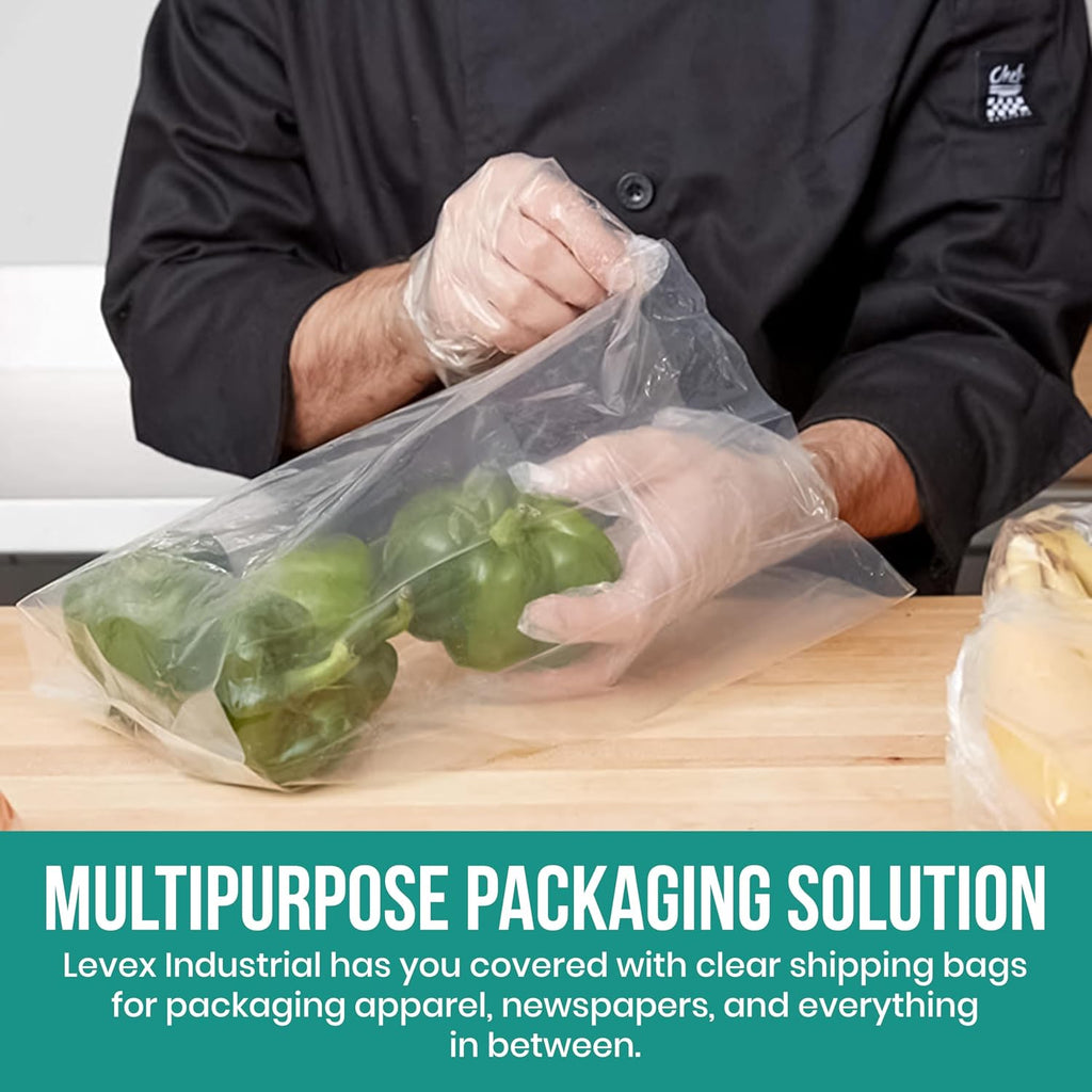 3" x 4" (100 Count) Open End Flat Top - 4-Mil Super Heavy Duty Clear Poly Bags for Packaging, Shipping, Storage &