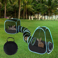 Rabbit Playpen with Tunnel, Bunny Tunnel Tent for Indoor Rabbits