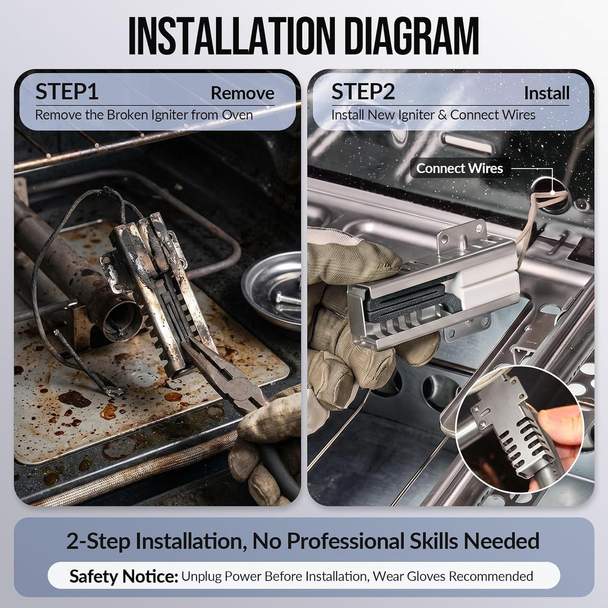 Siziviki Upgraded WB13K21 Oven Igniter Replacement