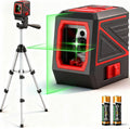 Laser Level with Tripod, 100 feet Green Cross Line Self Rotary Leveling Laser Level, Vertical and Horizontal Line