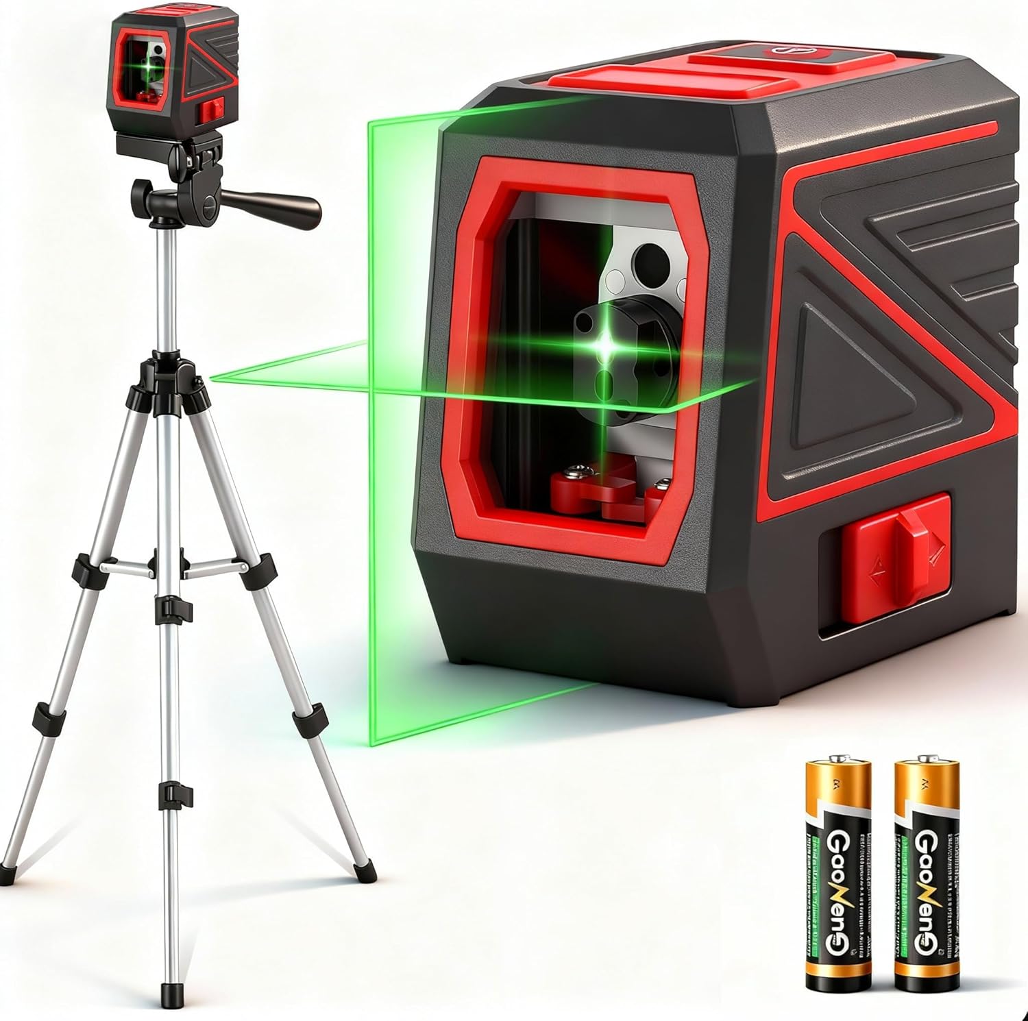 Laser Level with Tripod, 100 feet Green Cross Line Self Rotary Leveling Laser Level, Vertical and Horizontal Line