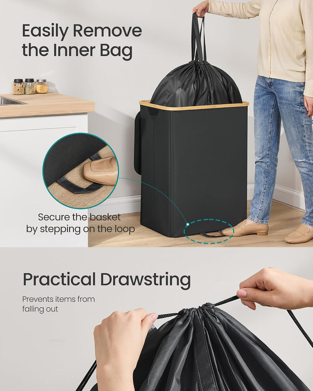 Recycling Bin for Kitchen 37 Gallon. Bottle Recycling Container, Collection Bin