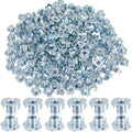 300 Pcs T-Nuts 3/8"-16 for Climbing Wall Wood, Blue Zinc
