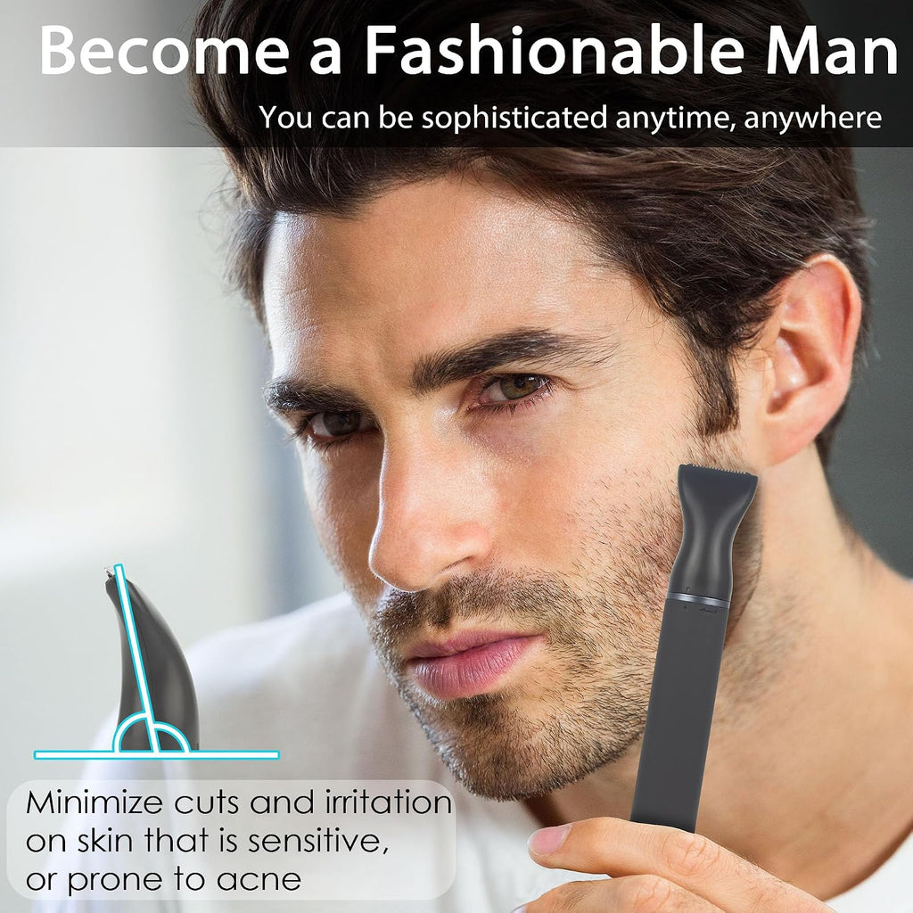 Nose Hair Trimmer for Men, Painless 3 in 1 Grooming Kit for Nose, Ear, Eyebrow & Body Hair, Rechargeable No Pull No