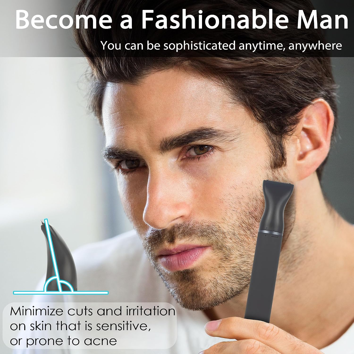 Nose Hair Trimmer for Men, Painless 3 in 1 Grooming Kit for Nose, Ear, Eyebrow & Body Hair, Rechargeable No Pull No